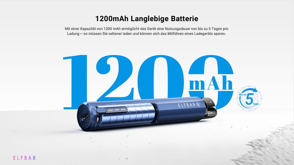 ELFA Turbo Maximale Akkulaufzeit