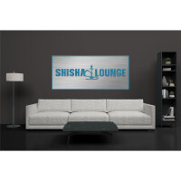 Hookah Club Edelstahl Schild mit LED Beleuchtung 2