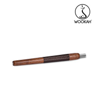 Wookah Holzmundstück - Walnut Leder Brau