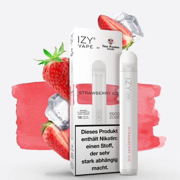 IZY One Einweg E-Shisha 18mg/ml Strawberry Ice |Online Kaufen 6,5