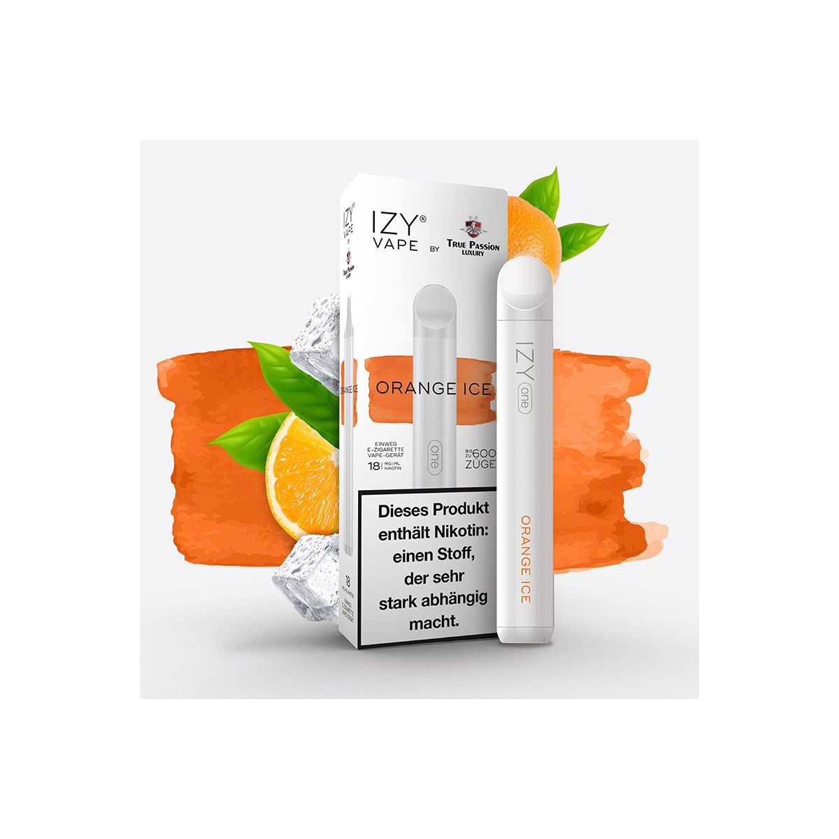 IZY One Einweg E-Shisha 18mg/ml Orange Ice |Online Kaufen 6,5