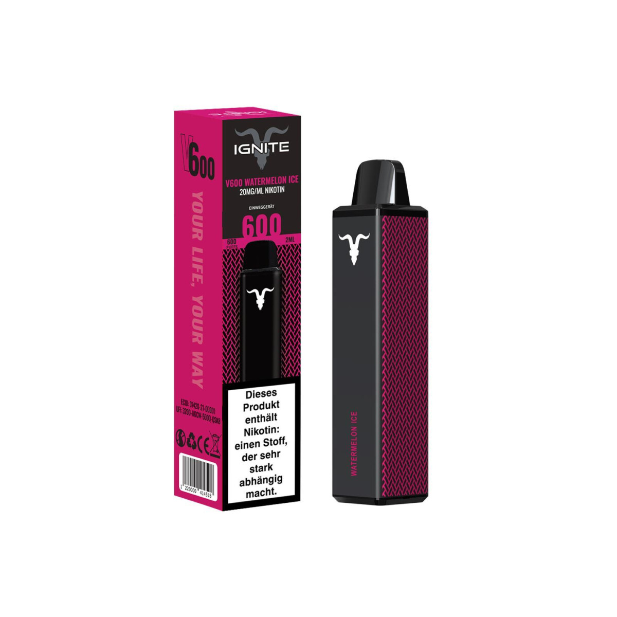 Ignite 600 Vape - Watermelon Ice 20mg/ml | schneller Versand