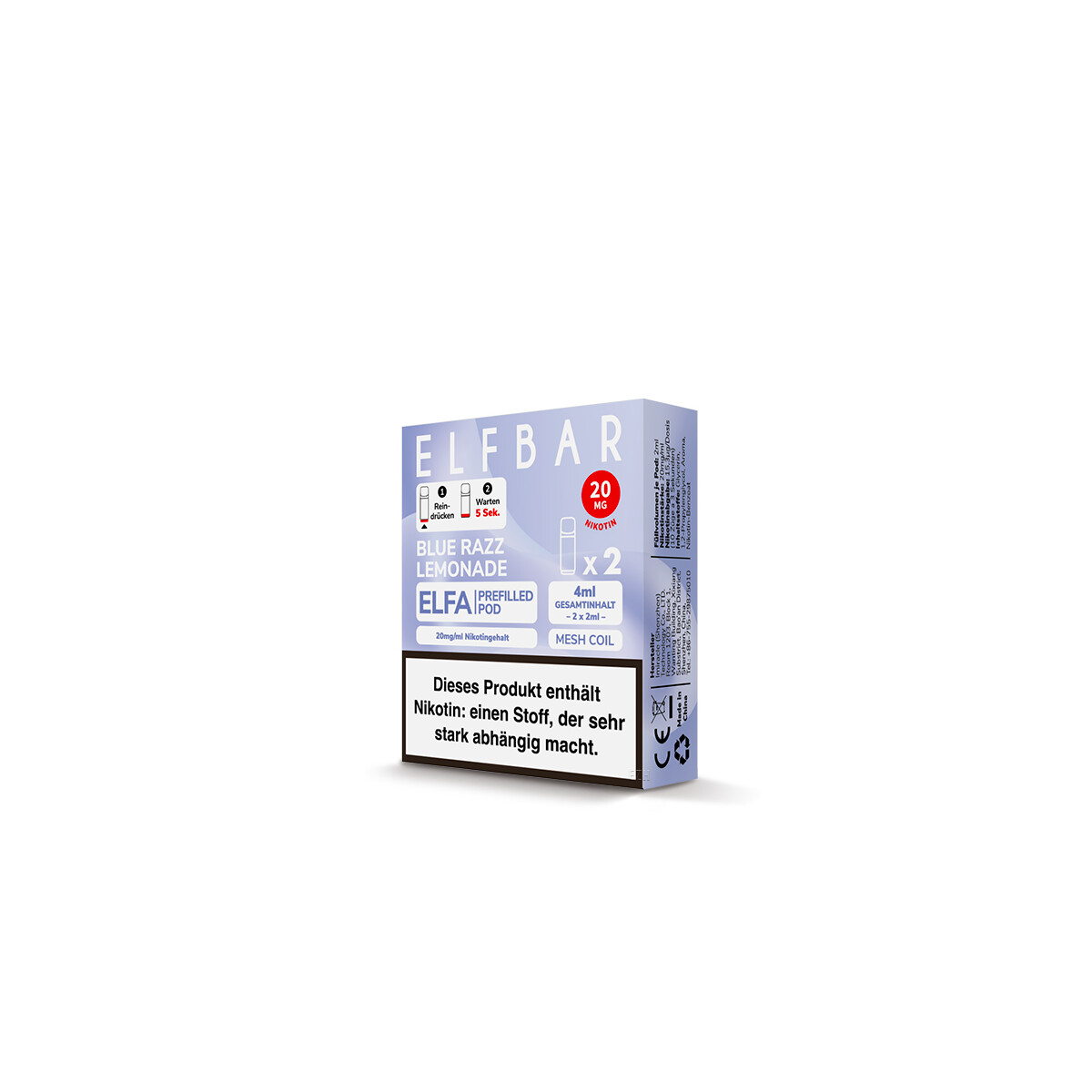 blue razz elfbar geschmack ELFA Pods Lemonade 20 mg AOPStarter blueberry raspberry E-liquid flavor:Strawberry Peach How to Use Elf