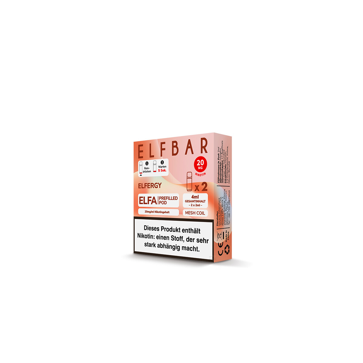 Elf Bar Elfa Pod Elfergy 20mg (2 Stück Pro Packung)