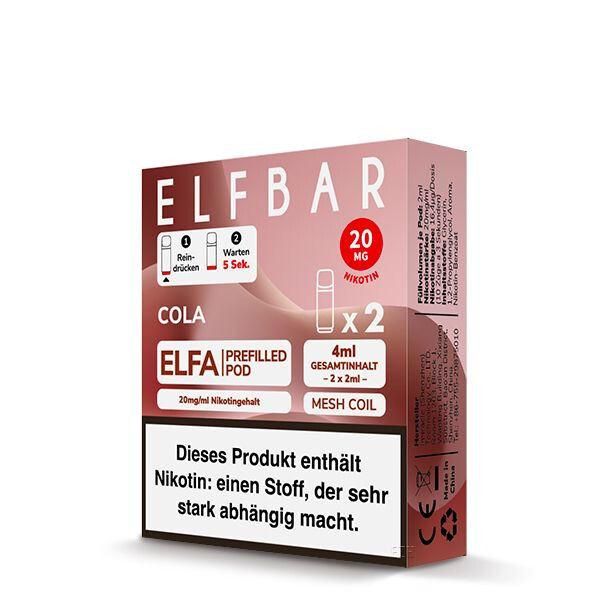 elfbar pods cola ELFA 20 mg elf bar pods geschmack Elfbar Elfa Turbo Refillable