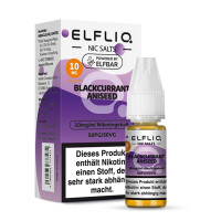 ELFBAR ELFLIQ 10ml - Blackcurrant Aniseed Nikotinsalz 10mg 1