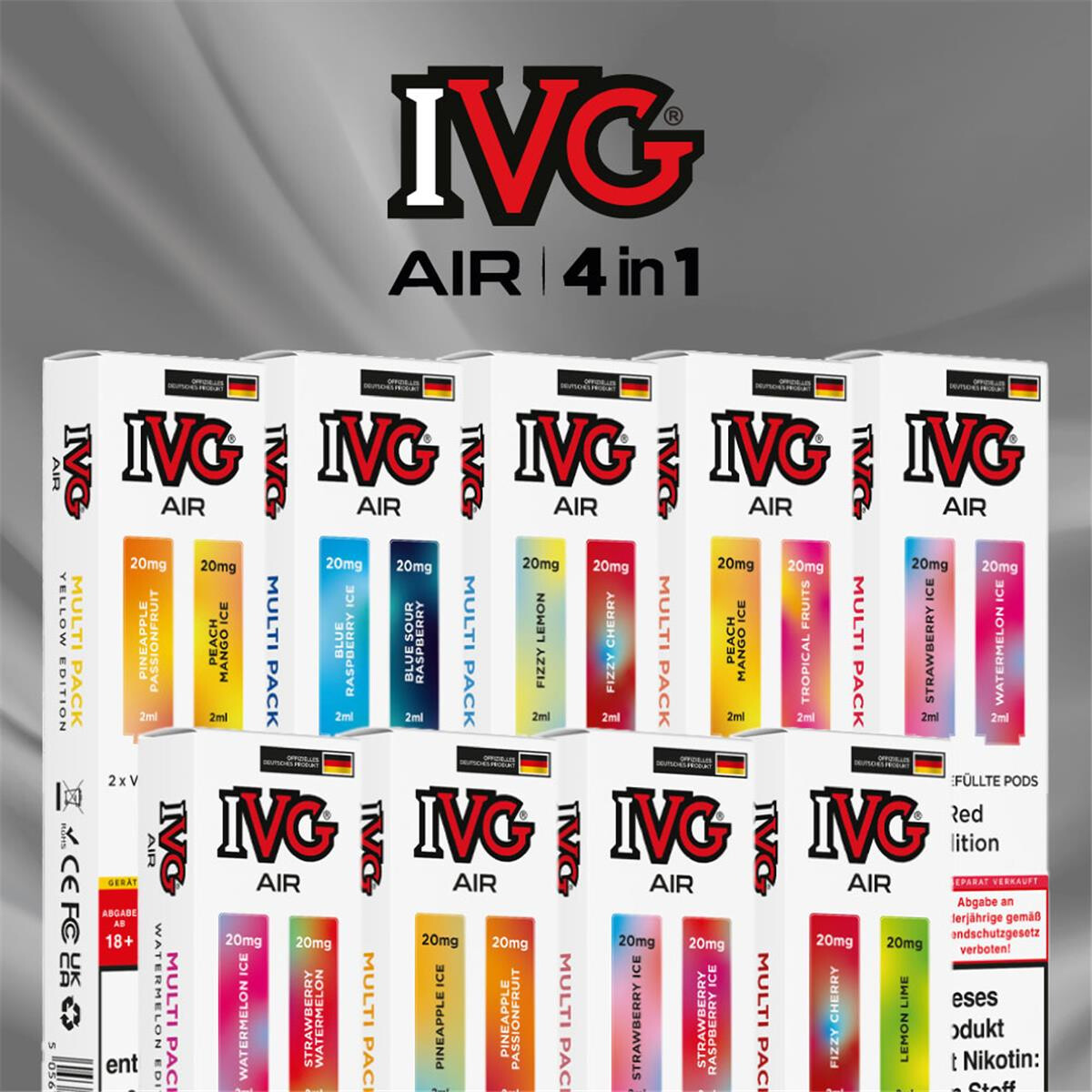 fb vape IVG 2400 4-in-1 Pod System mit 1000 mAh Akku in Silber main image 0