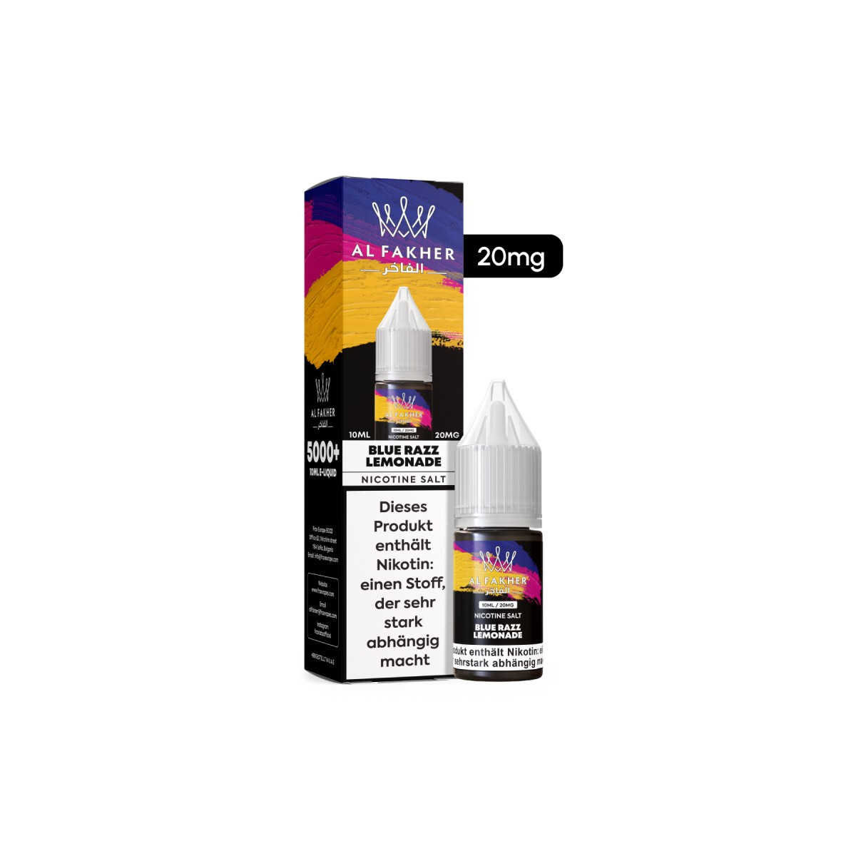 Al Fakher Liquid Blue Razz Lemonade 20mg - Nikotinsalz | Online kaufe