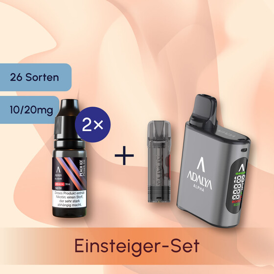 Adalya Einsteiger-Set - 2x Liquid + Alpha Ger�t (inkl. Leerpod)