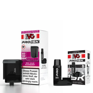 IVG Pro Pod 10ml + Verdampfer - Red Sour Raspberry 20mg