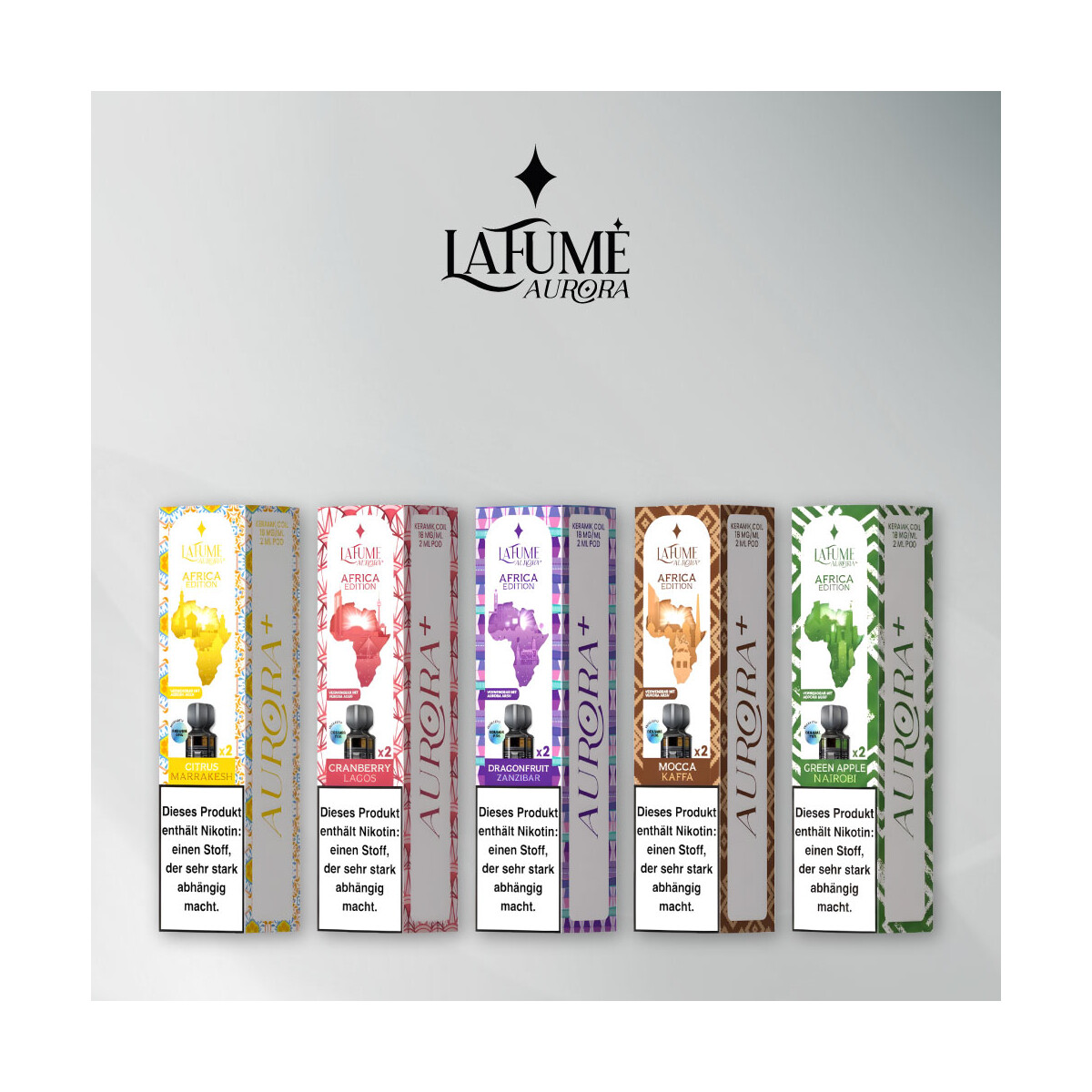 La Fume Aurora+ Pod (Afrika Edition) - Alle Sorten (2er Pack)